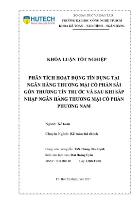 Luận văn thạc sĩ hay phân tích hoạt động tín dụng tại ngân hàng thương mại cổ phần sài gòn thương tín trước và sau khi sáp nhập ngân hàng thương mại cổ phần phương nam