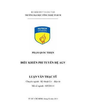 Luận văn thạc sĩ kỹ thuật cơ điện tử điều khiển phi tuyến hệ agv