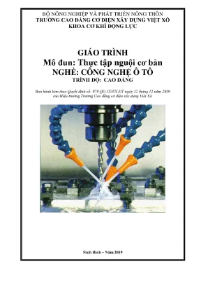 Giáo trình thực tập nguội cơ bản nghề công nghệ ô tô cao đẳng
