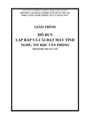 Giáo trình lắp ráp và cài đặt máy tính nghề tin học văn phòng trung cấp