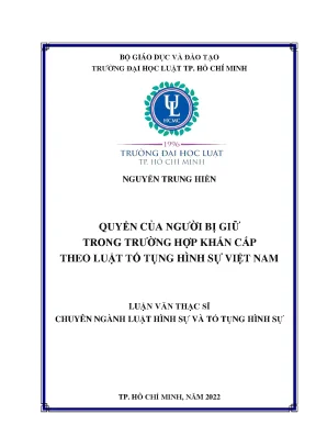 Quyền của người bị giữ trong trường hợp khẩn cấp theo luật tố tụng hình sự việt nam