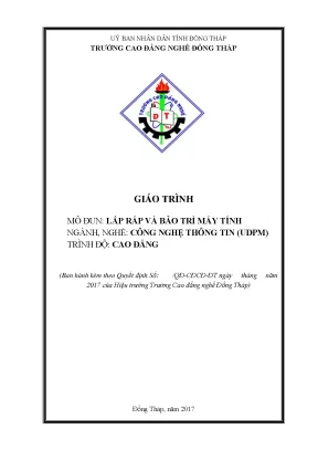Giáo trình lắp ráp và cài đặt máy vi tính nghề công nghệ thông tin cao đẳng