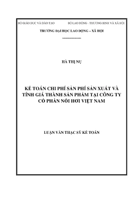 Luận văn thạc sỹhoàn thiện công tác lập và phân tích bảng cân đối kế toán tại công ty tnhh thƣơng mại sản xuất và vận tải minh ngọc