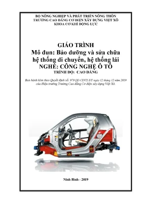 Giáo trình bảo dưỡng và sửa chữa hệ thống di chuyển hệ thống lái nghề công nghệ ô tô cao đẳng