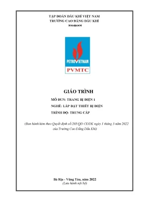 Giáo trình trang bị điện nghề lắp đặt thiết bị điện trung cấp trường cao đẳng dầu khí