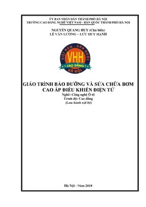 Giáo trình bảo dưỡng và sửa chữa bơm cao áp điều khiển điện tử nghề công nghệ ô tô cao đẳng