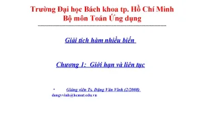Giải tích hàm nhiều biến