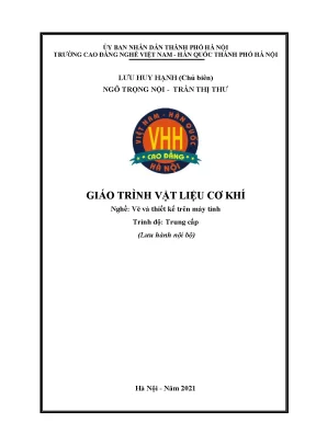 Giáo trình vật liệu cơ khí nghề vẽ và thiết kế trên máy tính trung cấp