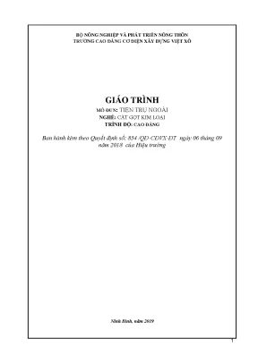 Giáo trình tiện trụ ngoài nghề cắt gọt kim loại cao đẳng