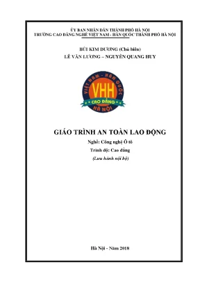 Giáo trình an toàn lao động nghề công nghệ ô tô cao đẳng