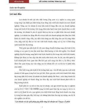 Đề tài lợi nhuận và các giải pháp góp phần tăng lợi nhuận tại công ty cổ phần phát triển công nghệ nông thôn