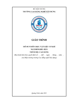 Giáo trình vật liệu cơ khí nghề hàn cao đẳng 2