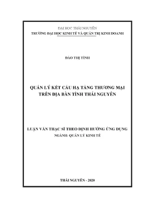 Luận văn thạc sĩ hay quản lý kết cấu hạ tầng thương mại trên địa bàn tỉnh thái nguyên