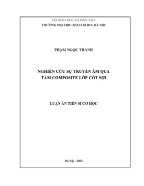 Luận án tiến sĩ nghiên cứu sự truyền âm qua tấm composite lớp cốt sợi