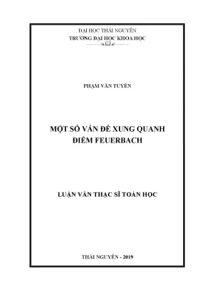 Luận văn thạc sĩ hay một số vấn đề xung quang điểm feuerbach