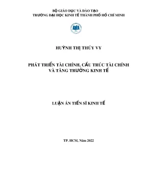 Luận án tiến sĩ kinh tế phát triển tài chính cấu trúc tài chính và tăng trưởng kinh tế