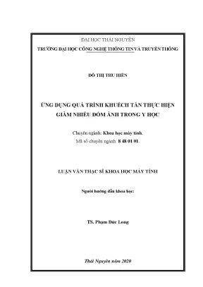 Luận văn thạc sĩ hay ứng dụng quá trình khuếch tán thực hiện giảm nhiễu đốm ảnh trong y học