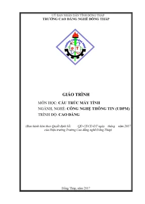 Giáo trình cấu trúc máy tính nghề công nghệ thông tin cao đẳng