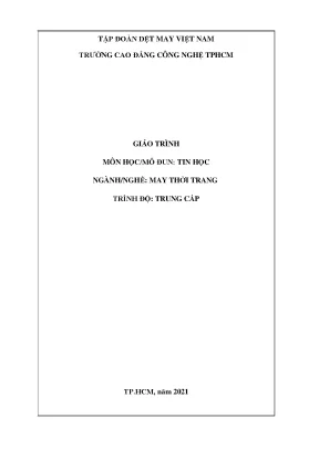 Giáo trình tin học ngành may thời trang trình độ trung cấp