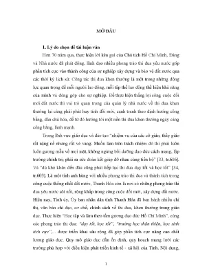 Luận văn quản lý nhà nước về thi đua khen thưởng trong lĩnh vực giáo dục ở tỉnh thanh hóa