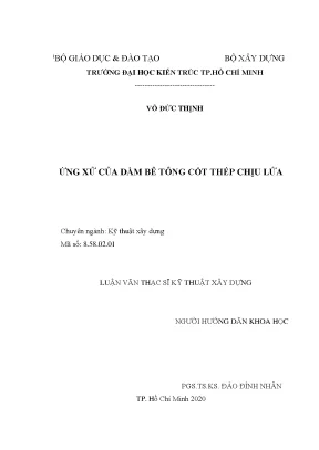 Luận văn thạc sĩ ứng xử của tiết diện dầm bê tông cốt thép chịu lửa