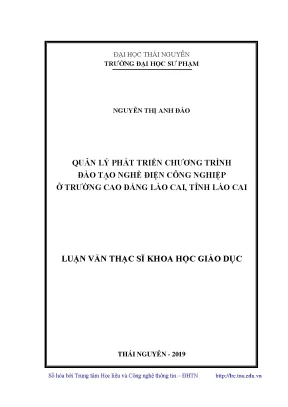 Luận văn thạc sĩ hay quản lý phát triển chương trình đào tạo nghề điện công nghiệp ở trường cao đẳng lào cai tỉnh lào cai