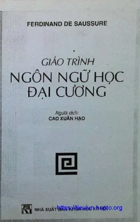 Giáo trình ngôn ngữ học đại cương phần 1