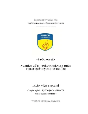 Luận văn thạc sĩ kỹ thuật cơ điện tử nghiên cứu điều khiển xe điện theo quỹ đạo cho trước