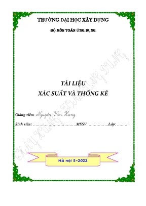 Tài liệu xác xuất thống kê