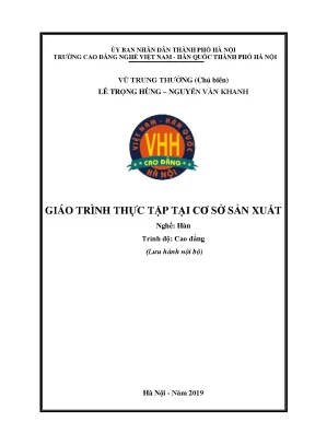 Giáo trình thực tập tại cơ sở sản xuất nghề hàn cao đẳng