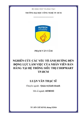 Luận văn thạc sĩ hay nghiên cứu các yếu tố ảnh hưởng đến động lực làm việc của nhân viên bán hàng tại hệ thống siêu thị coopmart tp hcm