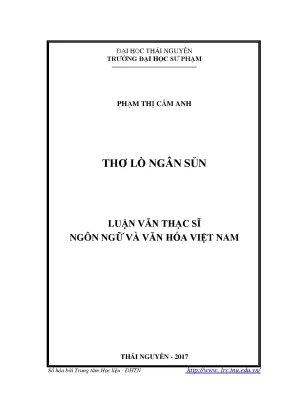 Luận văn thạc sĩ hay thơ lò ngân sủn