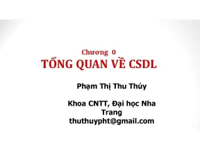 Chương 0 tổng quan về csdl