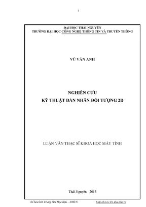 Luận văn thạc sĩ hay nghiên cứu kỹ thuật dán nhãn đối tượng 2d