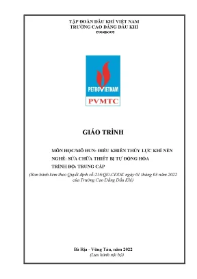 Giáo trình điều khiển thủy lực khí nén nghề sửa chữa thiết bị tự động hóa trung cấp trường cao đẳng dầu khí