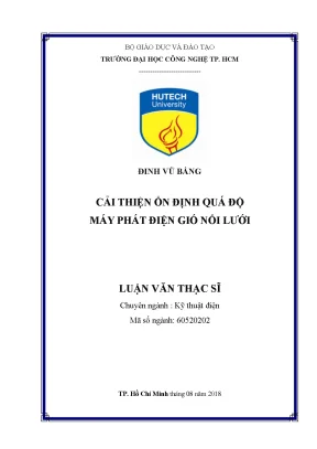 Luận văn thạc sĩ cải thiện ổn định quá độ máy phát điện gió nối lưới