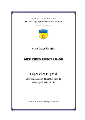 Luận văn thạc sĩ kỹ thuật cơ điện tử điều khiển robot 1 bánh