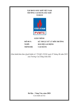 Giáo trình kỹ thuật xử lý môi trường nghề bảo hộ lao động cao đẳng trường cao đẳng dầu khí