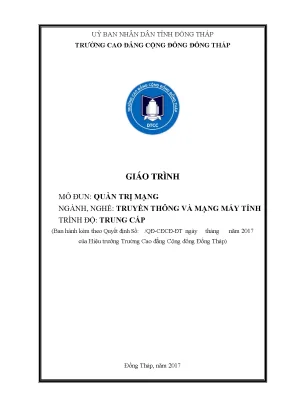 Giáo trình quản trị mạng nghề truyền thông và mạng máy tính trung cấp