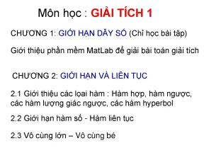 Mon hc gii tich 1