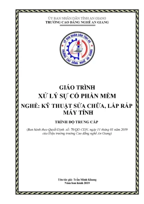 Giáo trình xử lý sự cố phần mềm nghề kỹ thuật sửa chữa lắp ráp máy tính trình độ trung cấp