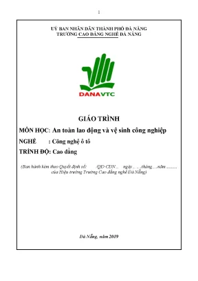 Giáo trình an toàn lao động và vệ sinh công nghiệp nghề công nghệ ô tô cao đẳng