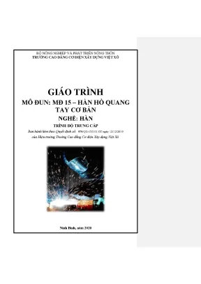Giáo trình hàn hồ quang tay cơ bản nghề hàn trung cấp 2