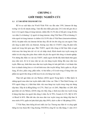 Luận văn thạc sỹ các yếu tố ảnh hưởng đến quyết định mua hàng thời trang trực tuyến của người tiêu dùng tại thị trường tp hcm
