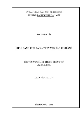 Luận văn thạc sĩ nghiên cứu nhận dạng chữ ba na trên văn bản hình ảnh