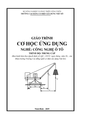 Giáo trình cơ học ứng dụng nghề công nghệ ô tô trung cấp