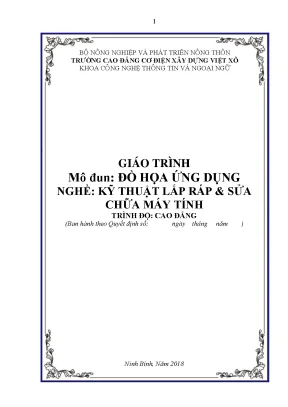 Giáo trình đồ họa ứng dụng nghề kỹ thuật sửa chữa và lắp ráp máy tính cao đẳng