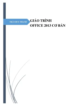 Giáo trình office 2013 cơ bản