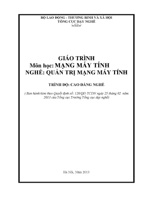 Giáo trình mạng máy tính nghề quản trị mạng máy tính cao đẳng 2