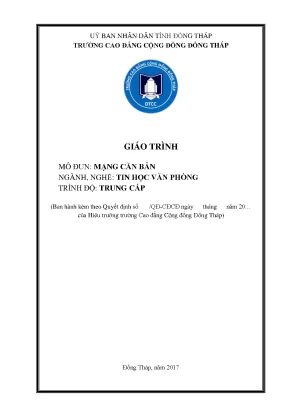Giáo trình mạng căn bản ngành tin học văn phòng trung cấp